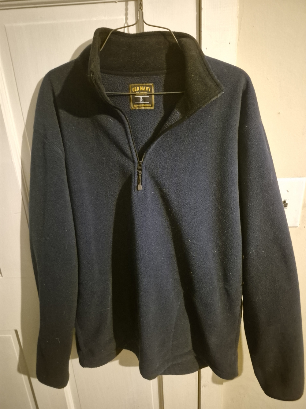 Old Navy Men's Navy Quarter-Zip Fleece Pullover